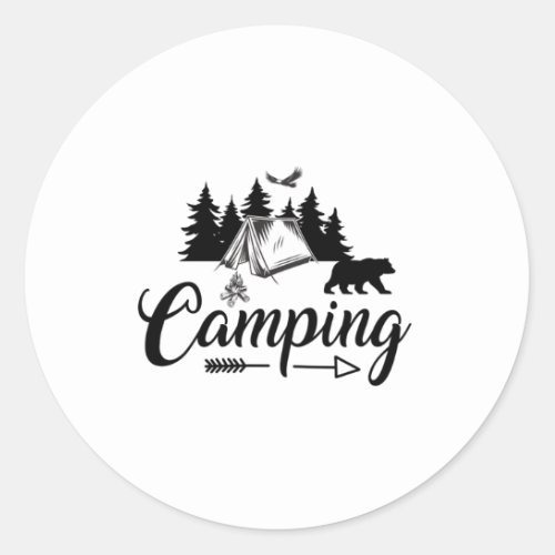 Camping Lover _ Cool Camping Classic Round Sticker