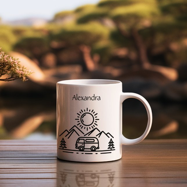 Camping lover personalized outdoor van coffee mug (Creator Uploaded)
