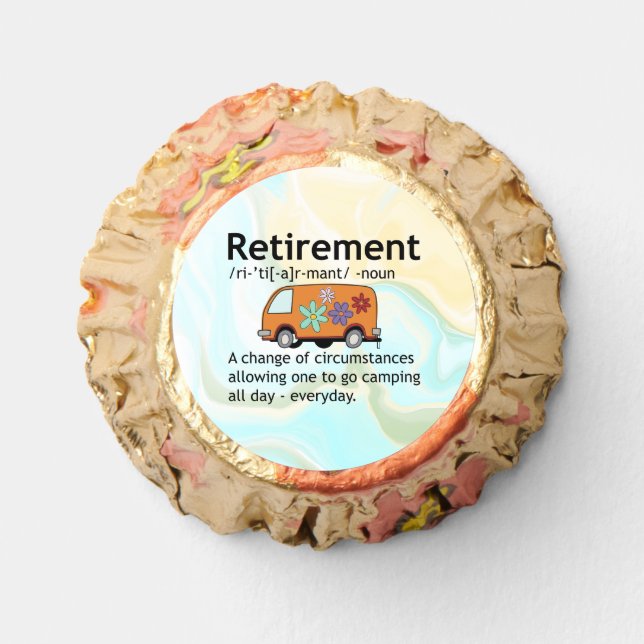 Camping Lovers Retirement Definition   Funny  Reese's Peanut Butter Cups (Front)