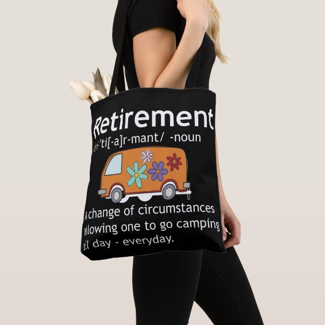 Camping Lovers Retirement Definition   Funny  Tote Bag (Close Up)
