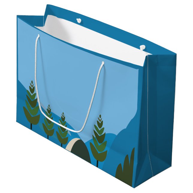 Camping Makes Me Feel Alive Camping Large Gift Bag (Front Angled)