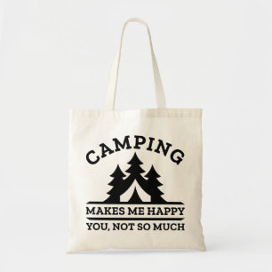 Camping Makes Me Happy Tote Bag