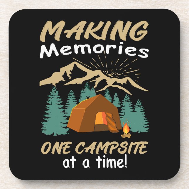 CAMPING Making Memories Beverage Coaster (Front)