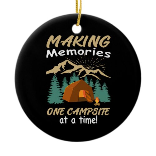 CAMPING Making Memories Ceramic Ornament