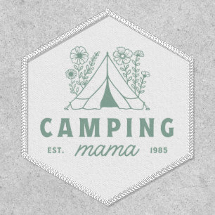 Camping mama mom summer camp mother aesthetic patch