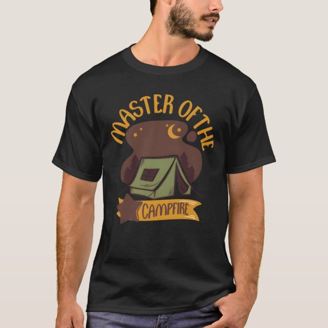Camping Master Ofhe Campfire Dad Camper Dad Summ f T-Shirt (Front)