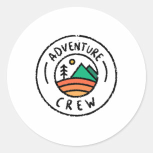 Camping Matching Shirts For Family Camper Adventur Classic Round Sticker