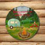 Camping Memories Dart Board<br><div class="desc">Bring along the family dart board on your next camping trip or play at home. Customize with your name & text.</div>