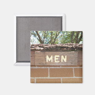 Camping Memories Men Restroom Sign Magnet