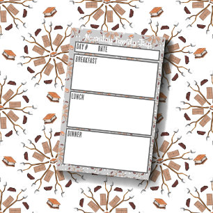 Camping Menu Meal Planning Tool Post-it Notes
