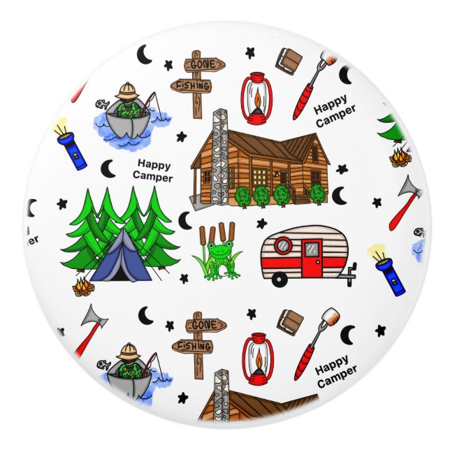 Camping Midwest Fishing Ceramic Knob (Front)