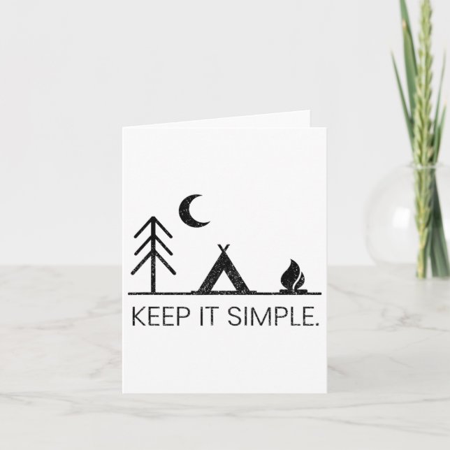 Camping - Minimalist Keep It Simple Outdoor Gift  Card (Front)