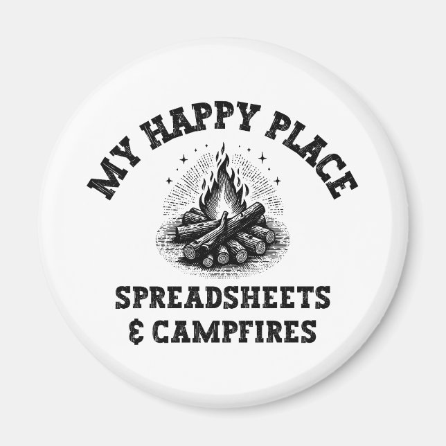 Camping Mode: Off The Grid - Funny Accountant Gift Magnet (Front)