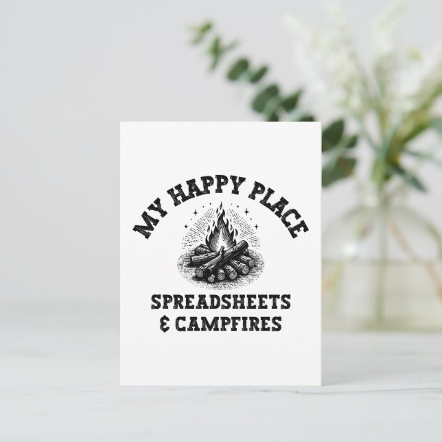 Camping Mode: Off The Grid - Funny Accountant Gift Postcard (Standing Front)