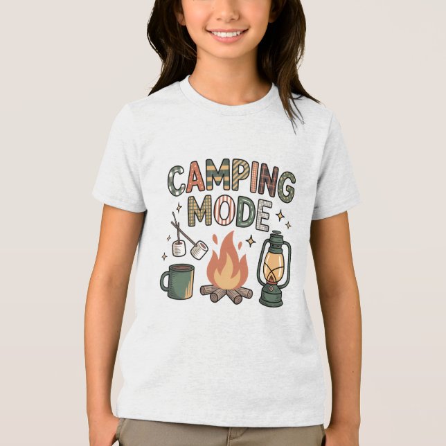 Camping Mode  Tri-Blend Shirt (Front)