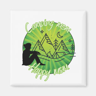 Camping mom happy mom, camping mama magnet