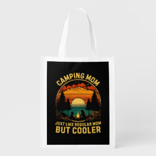 Camping Mom Just Like A Regular Mom Grocery Bag