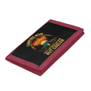 Camping Mom Just Like A Regular Mom Tri-fold Wallet