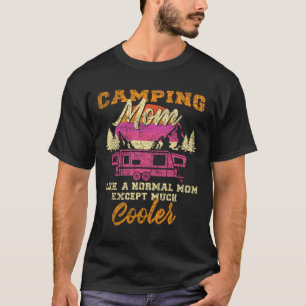Camping Mom Pop Up Camper Rv Trailer Retro Vintage T-Shirt