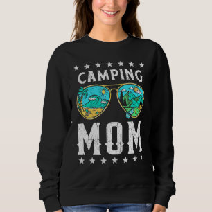 Camping Mom Retro Outdoor Graphic Tee Happy Camper