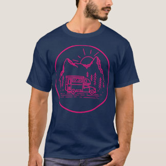 Camping Mom Woman RV Campervan Logo T-Shirt