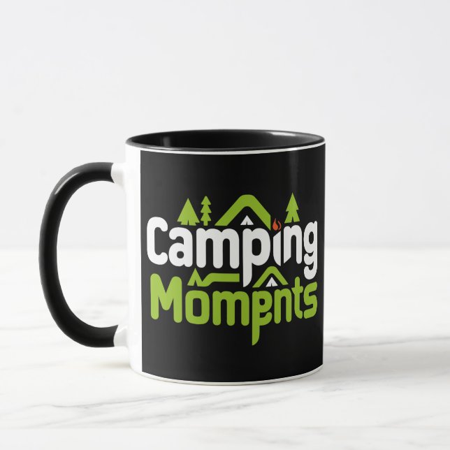 Camping Moments, Unforgettable Memories  Mug (Left)