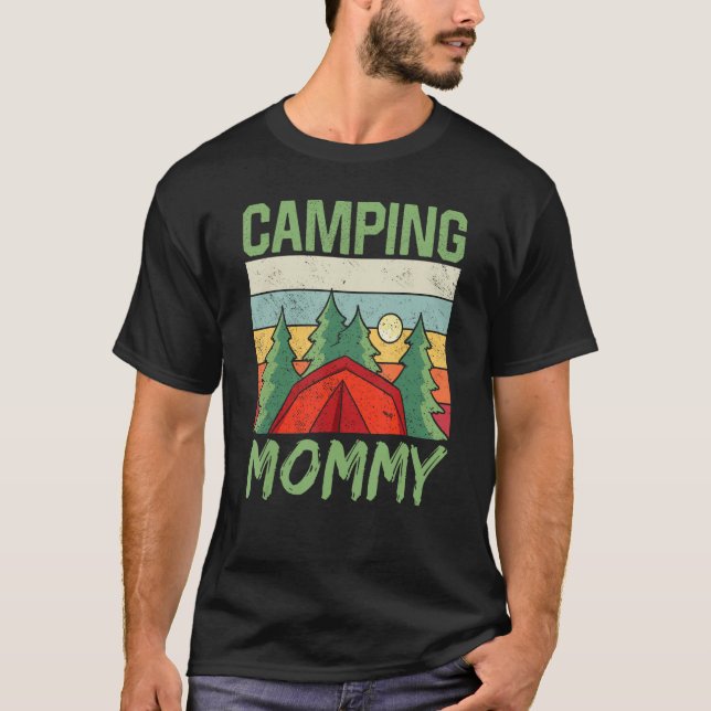 Camping Mommy Campsite Camper Camp Campfire Mom Mo T-Shirt (Front)
