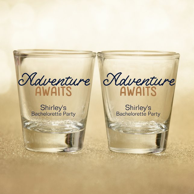 Camping Mountain Adventure Bachelorette Party Shot Glass (Creator Uploaded)