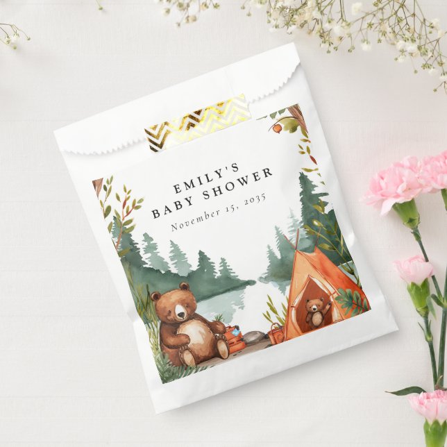 Camping Mountain Rustic Baby Shower Favor Bag (Sealed)