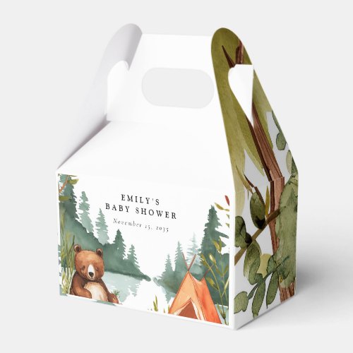 Camping Mountain Rustic Baby Shower Favor Boxes