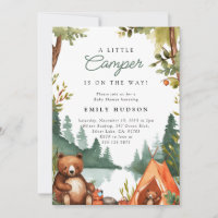 Camping Mountain Rustic Baby Shower
