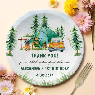 Camping Mountain Rustic Birthday Party Paper Plates