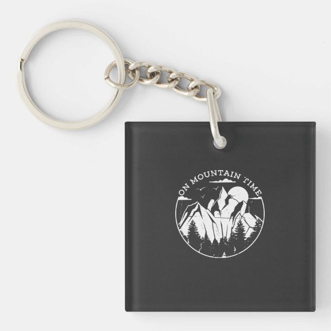 Camping & Mountains Keychain (Front)