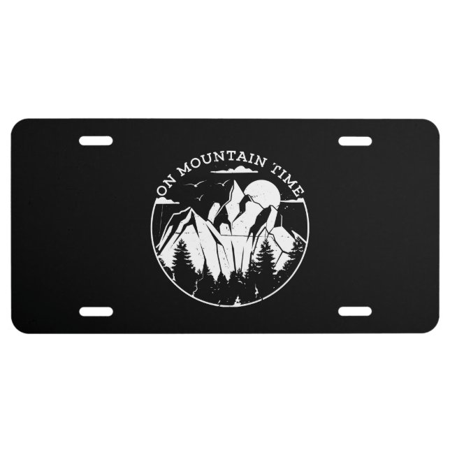 Camping & Mountains License Plate (Front)