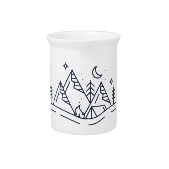 Camping Mug for Outdoor Lovers – Adventure & Natur Beverage Pitcher (Front)