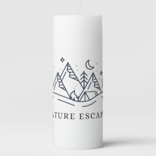 Camping Mug for Outdoor Lovers – Adventure & Natur Pillar Candle