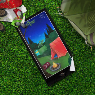 Camping Night Beach Towel