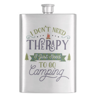 Camping Not Therapy Flask