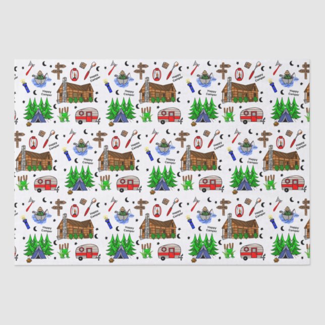 Camping or Midwest Themed Birthday   Tissue Paper (Front)