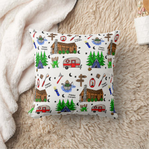 Camping or Midwest Themed   Throw Pillow