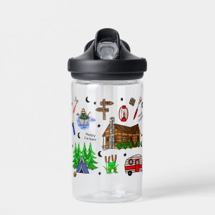 Camping or Midwest Themed Water Bottle