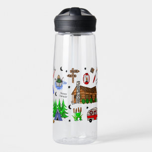 Camping or Midwest Themed Water Bottle
