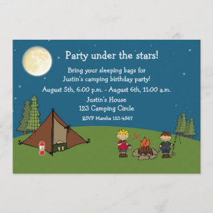 Camping Out Party Invitation