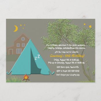 Camping Out Party Invitation by PixiePrints at Zazzle