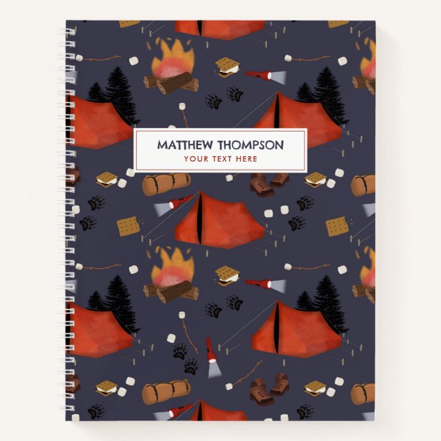 Camping Outdoor Adventure Summer Camp Out Notebook (Front)