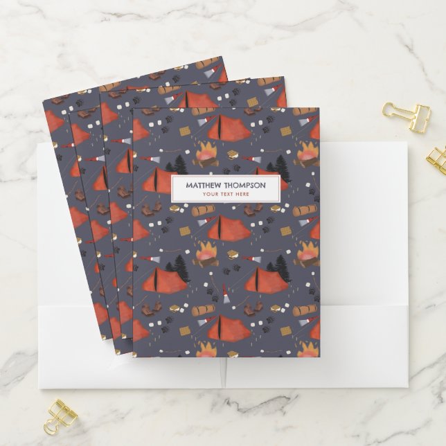 Camping Outdoor Adventure Summer Camp Out Pocket Folder (In Situ)