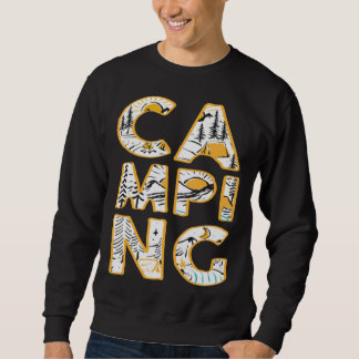 Camping outdoor hiking camper cute graphic sweatshirt