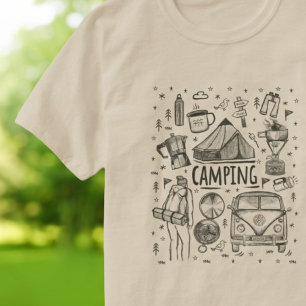 Camping Outdoor Illustration T-Shirt