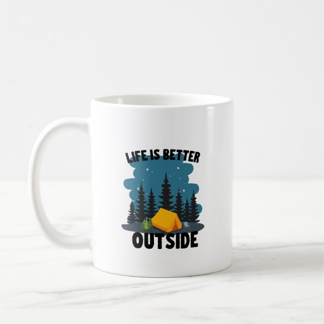 Camping Outdoor Lover Coffee Mug (Left)
