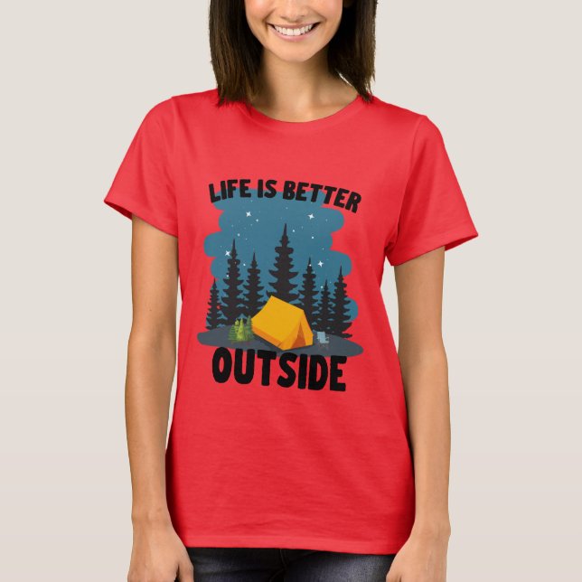 Camping Outdoor Lover T-Shirt (Front)